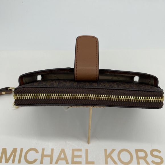 Michael Kors Md ZA Phone Holder Wallet Brown - Picture 8 of 11